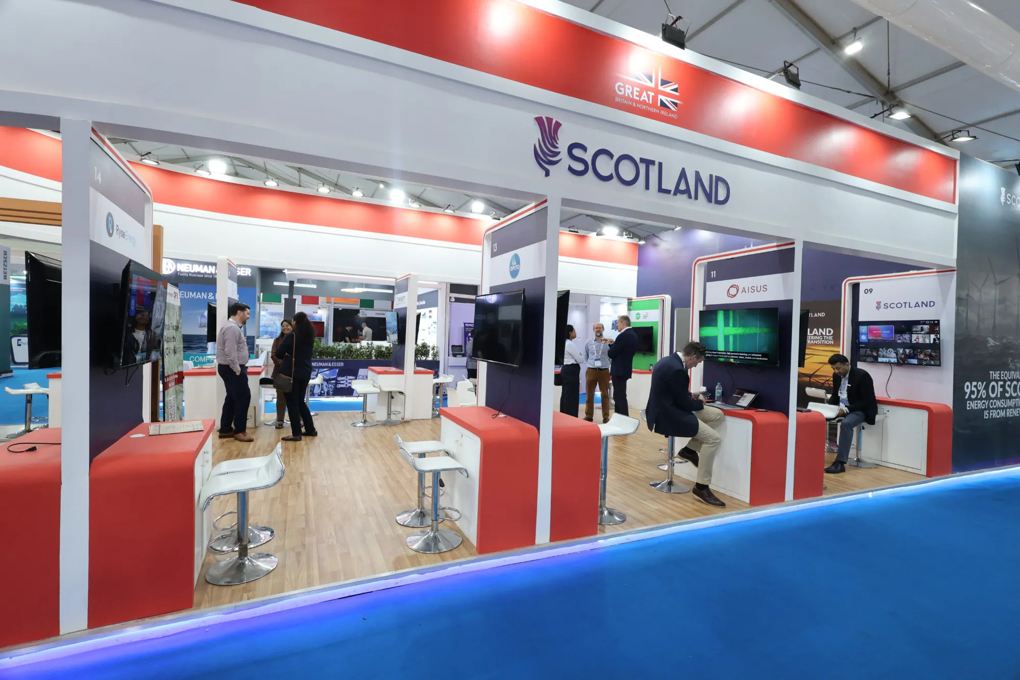 The Scotland stands inside the UK Pavilion at India Energy Week